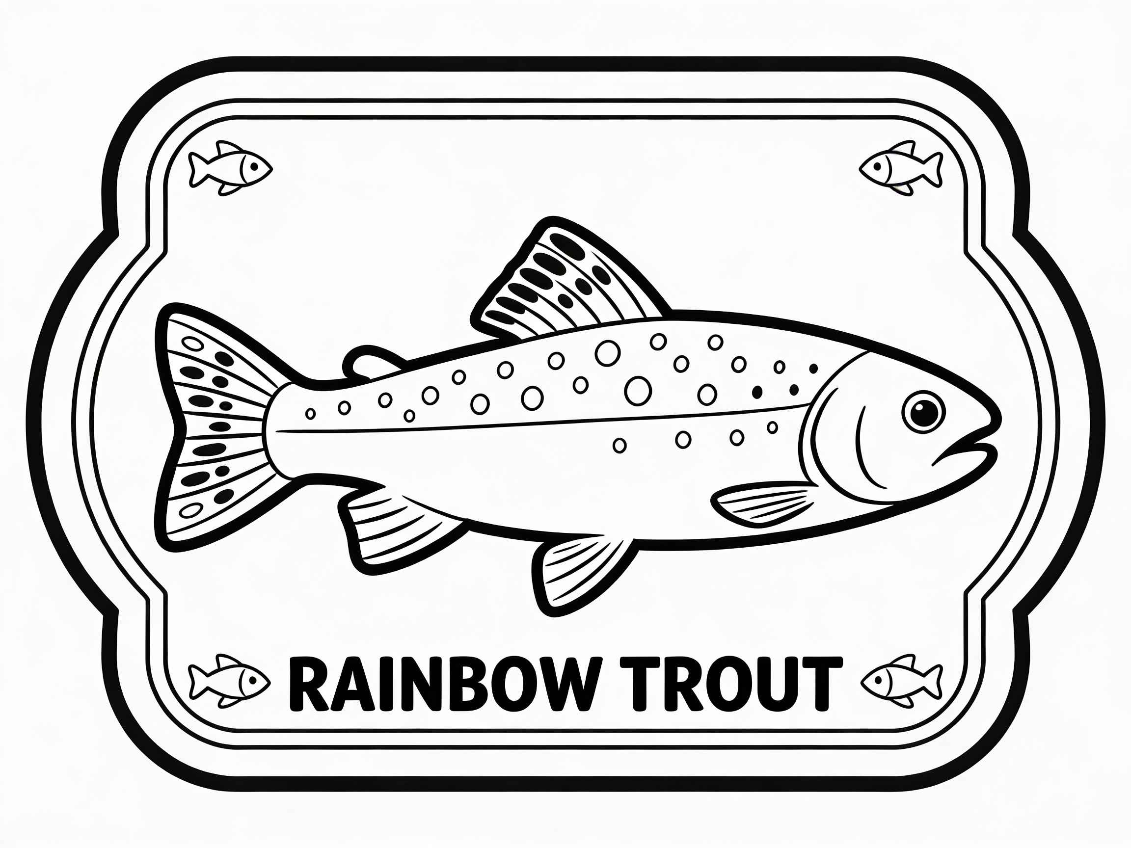 Rainbow Trout Coloring Page